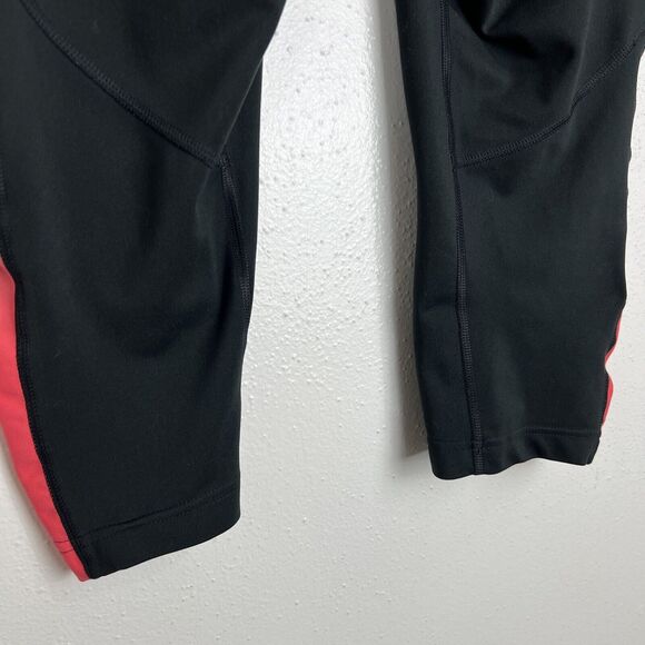 Adidas Leggings Women Medium Black Ombre Side Trim Cropped Activewear Bottoms - Picture 10 of 12